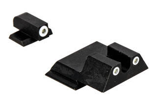 Night Fision Perfect Dot night sight set with U-notch, white front and white rear ring for the Smith & Wesson M&P Shield.